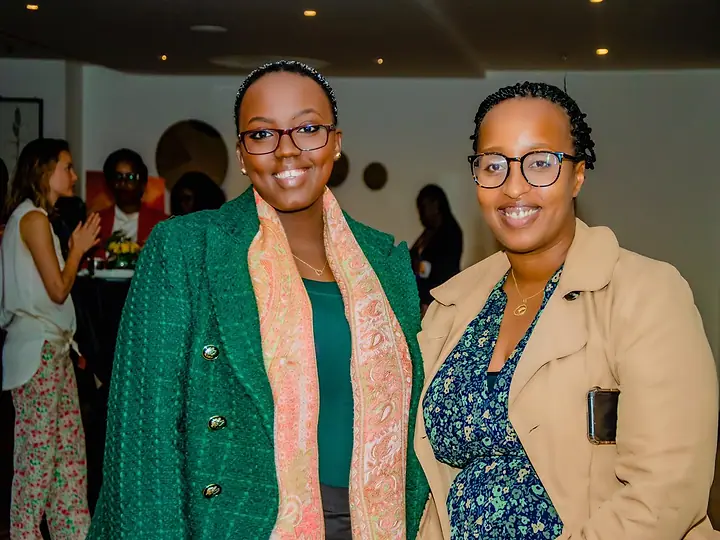 Laetitia with a professional contact at Africa Soft Power activity