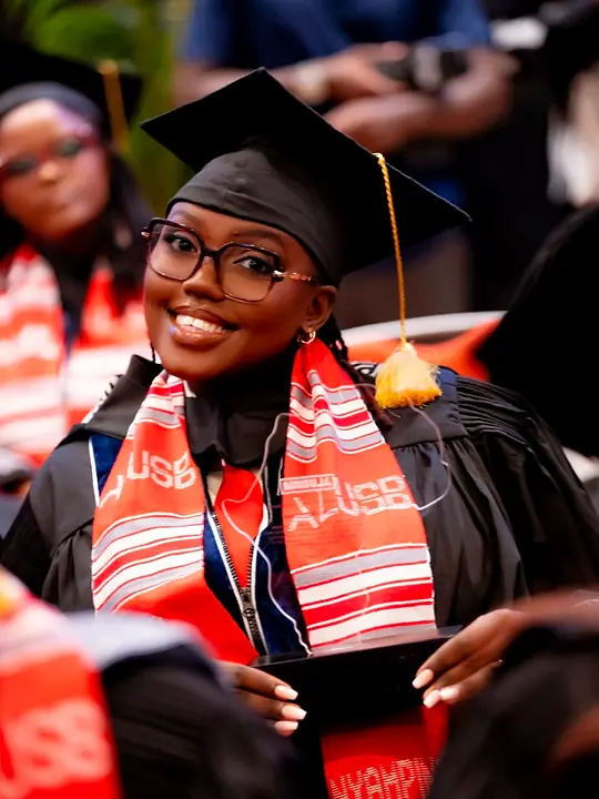 Nyampinga Laetitia at her 2026 MBA graduation