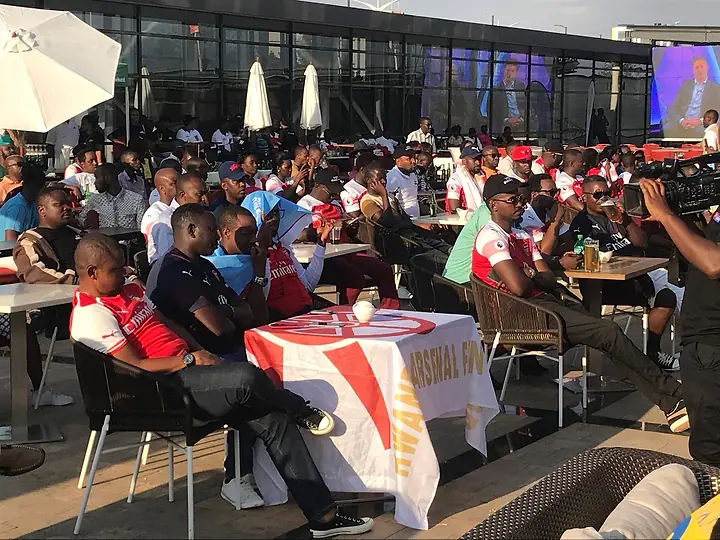 Visit Rwanda Arsenal event setting