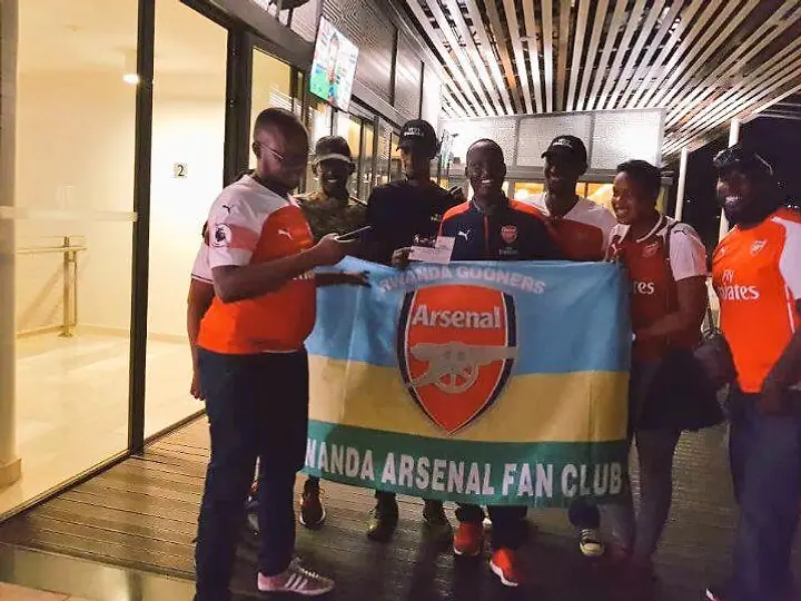 Visit Rwanda Arsenal fan moment